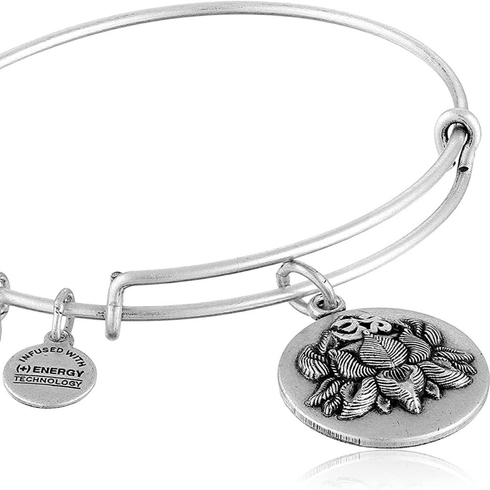 NWT Alex & Ani Bracelet Lotus Peace Petals Silver